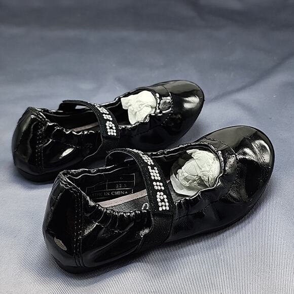 DIESEL BLACK PATENT LEATHER MARY JANE BALLET BABY FLATS BABY NEW WNB SIZE 6 - Picture 9 of 15